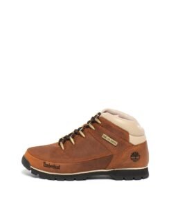 Bocanci de piele nabuc - cu garnituri textile - pentru drumetii Euro Sprint