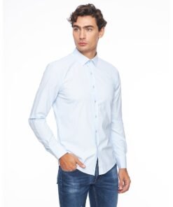Camasa slim fit din amestec de bumbac