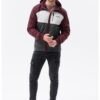 Geaca cu fermoar si model colorblock