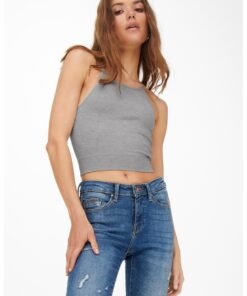 Top crop cu aspect striat