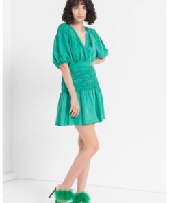 Rochie mini evazata cu insertie elastica Taluna