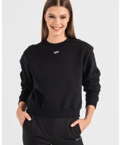 Bluza sport crop cu decolteu la baza gatului Off Stamp