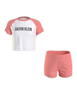 Pijama cu tricou crop