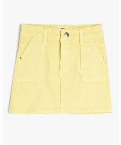 Fusta mini din denim cu buzunare laterale