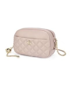Geanta crossbody matlasata din piele