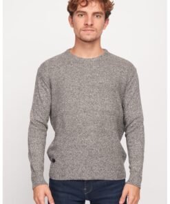 Pulover barbat cu logo si model - Grey Mel