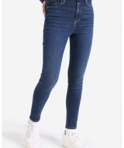 Blugi skinny cu talie inalta