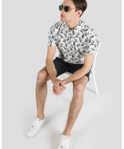 Tricou polo de bumbac cu model