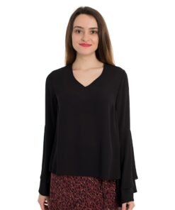 Bluza vaporoasa cu maneci tip clopot Georgia