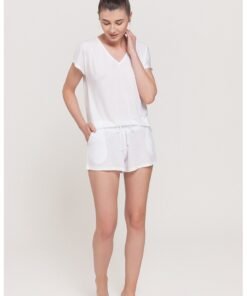 Pantaloni de pijama scurti cu buzunare laterale Breeze