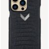 Carcasa pentru iPhone 13 Pro din piele cu logo metalic