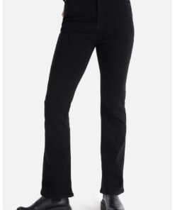 Blugi bootcut cu talie inalta