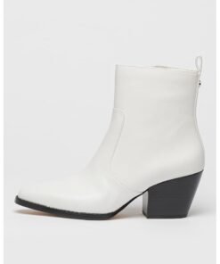 Botine de piele cu toc masiv Harlow