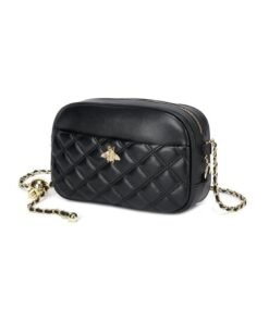 Geanta crossbody matlasata din piele