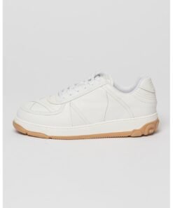 Pantofi sport de piele cu insertii din material textil