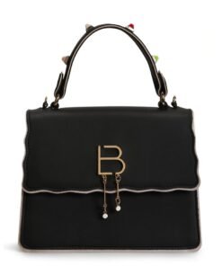 Geanta crossbody cu aplicatie logo metalica
