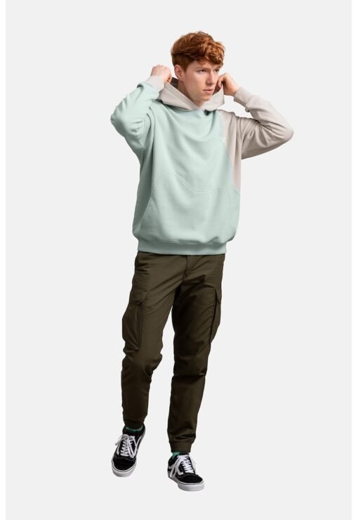 Hanorac unisex cu maneci contrastante