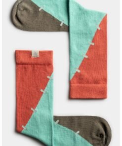 Sosete unisex din amestec de bumbac cu model colorblock