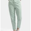 Pantaloni crop cu talie inalta