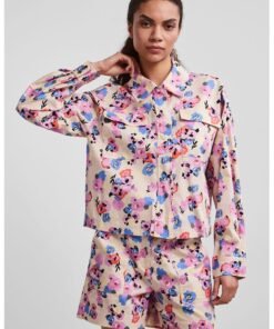 Jacheta cu imprimeu floral si buzunare Emmi
