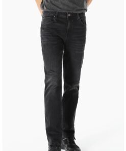 Blugi regular fit cu aspect decolorat David