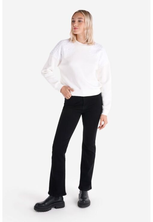 Bluza de trening cu detalii crosetate