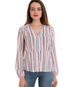 Bluza cu decolteu in V si fenta cu nasturi Fiona