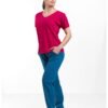 Tricou din bumbac organic cu decolteu in V Basic