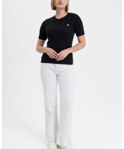 Tricou cu model torsade Leandra