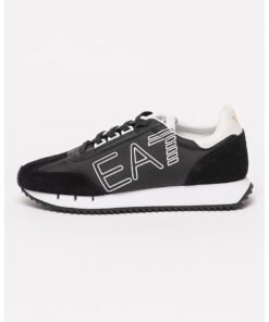 Pantofi sport low-top unisex cu garnituri din piele intoarsa