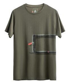 Tricou unisex cu imprimeu frontal si pe partea din spate