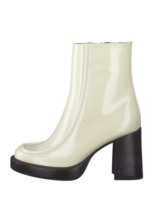 Botine de piele ecologica cu toc masiv
