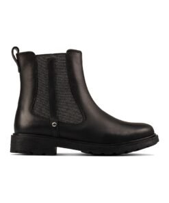 Ghete de piele cu segmente din material textil Astrol