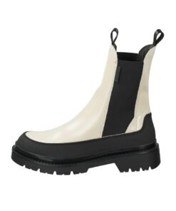 Ghete Chelsea de piele cu aspect masiv