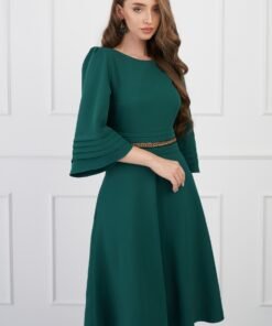 Rochie DY Fashion verde cu lant in talie
