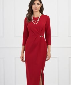 Rochie Kathya bordo conica office