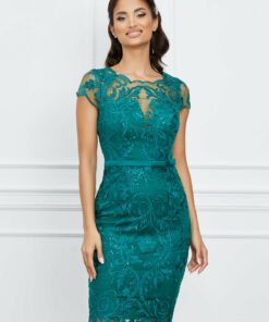 Rochie MBG verde midi din dantela
