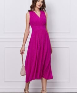 Rochie Moze fucsia cu glitter