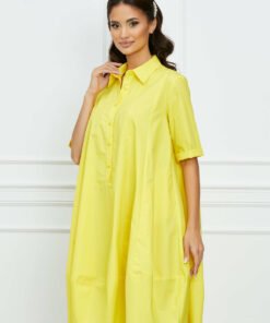 Rochie Rowa galbena tip camasa