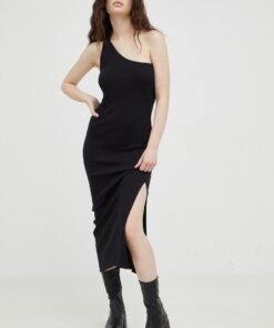 Rochie culoarea negru Gestuz maxi mulata 10909158