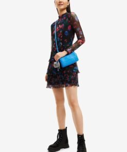 Rochie culoarea negru Desigual mini drepta