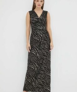 Rochie culoarea maro Morgan midi evazata