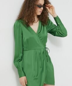Rochie culoarea verde Abercrombie & Fitch midi mulata