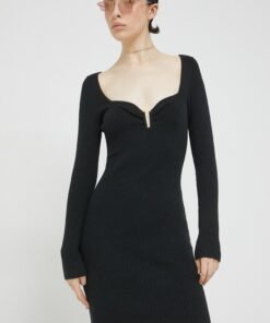 Rochie culoarea negru Abercrombie & Fitch mini mulata