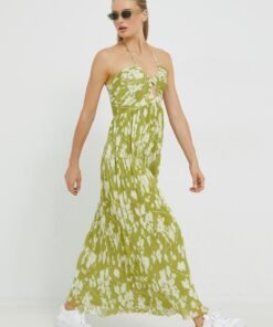 Rochie culoarea turcoaz Abercrombie & Fitch midi mulata