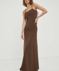 Rochie culoarea maro By Malene Birger maxi evazata