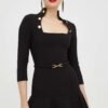Rochie culoarea negru Elisabetta Franchi mini drepta AB73947E2