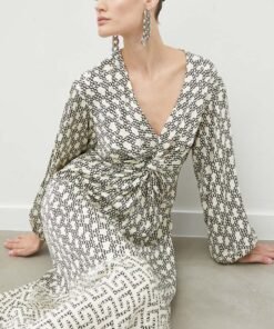 Rochie Becca - Fluid Viscose RD culoarea negru Day Birger et Mikkelsen midi drepta DAY65243203