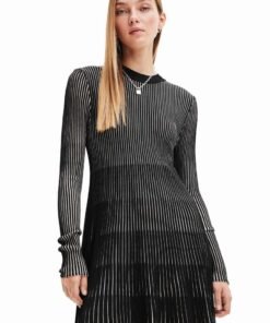 Rochie culoarea negru Desigual mini drepta
