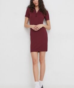 Rochie culoarea bordo Lacoste mini drepta